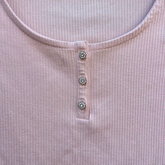 Guess Blush Ribbed Knit Top - Picture 3 of 4